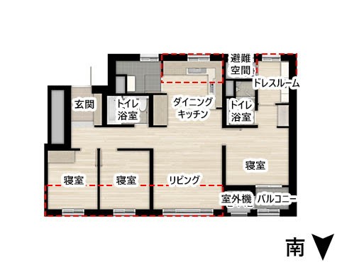 全室南向き、北に窓があるアパート<br />（人気物件）