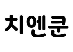 KPOP NCT(엔씨티、エヌシーティー) 쿤 (クン) 応援ボード・うちわ　韓国語/ハングル文字型紙 通常