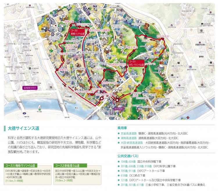 大徳科学団地(대덕과학단지)の地図