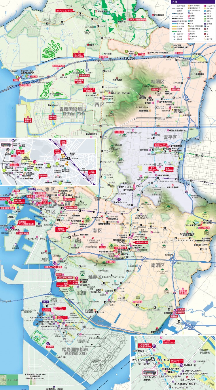 仁川(인천/インチョン)日本語地図