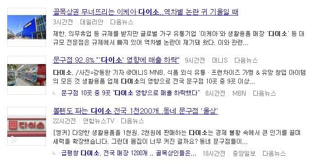 韓国ダイソー関連新聞記事