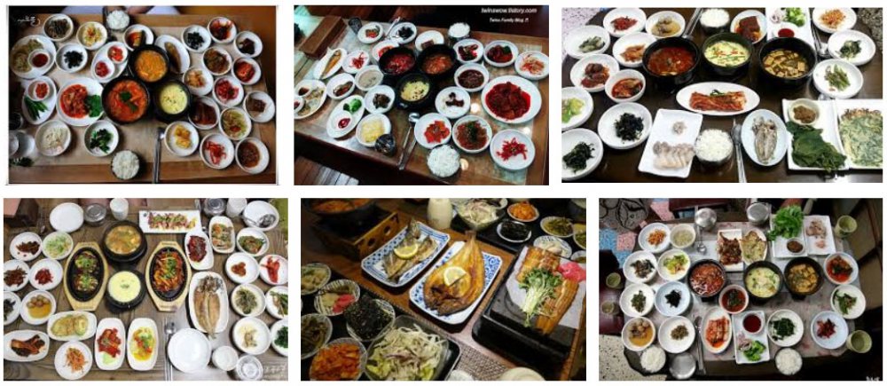 　「전주 정식 반찬(全州、定食、おかず)」グーグル検索結果