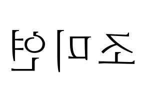 KPOP (G)I-DLE((여자)아이들、(ヨジャ)アイドゥル) 미연 (ミヨン) 応援ボード・うちわ　韓国語/ハングル文字型紙 左右反転