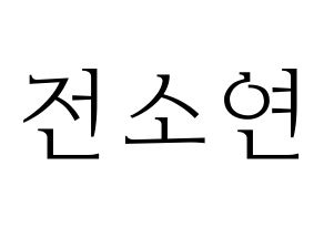KPOP (G)I-DLE((여자)아이들、(ヨジャ)アイドゥル) 소연 (ソヨン) 応援ボード・うちわ　韓国語/ハングル文字型紙 通常