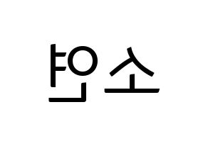 KPOP (G)I-DLE((여자)아이들、(ヨジャ)アイドゥル) 소연 (ソヨン) コンサート用　応援ボード・うちわ　韓国語/ハングル文字型紙 左右反転