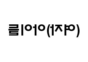 KPOP歌手 (G)I-DLE((여자)아이들、(ヨジャ)アイドゥル) 応援ボード型紙、うちわ型紙　韓国語/ハングル文字 左右反転