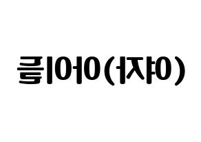 無料 KPOP (G)I-DLE((여자)아이들、(ヨジャ)アイドゥル) ハングルボード型紙、ハングルうちわ型紙 左右反転