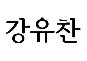 KPOP A.C.E(에이스、エース) 찬 (チャン) プリント用応援ボード型紙、うちわ型紙　韓国語/ハングル文字型紙 通常