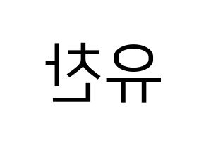 KPOP A.C.E(에이스、エース) 찬 (チャン) プリント用応援ボード型紙、うちわ型紙　韓国語/ハングル文字型紙 左右反転