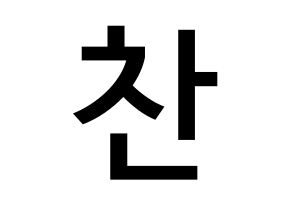 KPOP A.C.E(에이스、エース) 찬 (カン・ユチャン, チャン) 無料サイン会用、イベント会用応援ボード型紙 通常