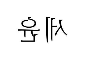 KPOP A.C.E(에이스、エース) 와우 (ワウ) 応援ボード・うちわ　韓国語/ハングル文字型紙 左右反転