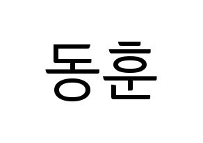 KPOP A.C.E(에이스、エース) 동훈 (ドンフン) コンサート用　応援ボード・うちわ　韓国語/ハングル文字型紙 通常