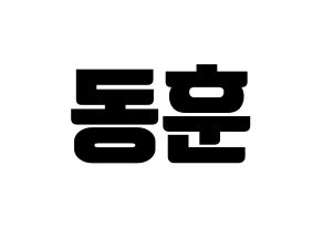 KPOP A.C.E(에이스、エース) 동훈 (ドンフン) コンサート用　応援ボード・うちわ　韓国語/ハングル文字型紙 通常