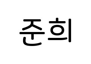 KPOP A.C.E(에이스、エース) 준 (パク・ジュニ, ジュン) 無料サイン会用、イベント会用応援ボード型紙 通常