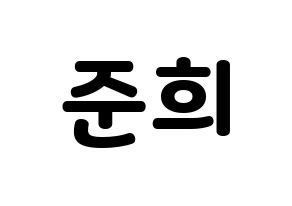 KPOP A.C.E(에이스、エース) 준 (ジュン) 応援ボード・うちわ　韓国語/ハングル文字型紙 通常