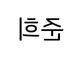 KPOP A.C.E(에이스、エース) 준 (ジュン) コンサート用　応援ボード・うちわ　韓国語/ハングル文字型紙 左右反転