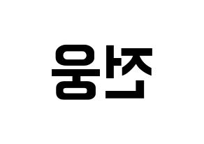 KPOP AB6IX(에이비식스、エイビーシックス) 웅 (ウン) k-pop アイドル名前 ファンサボード 型紙 左右反転