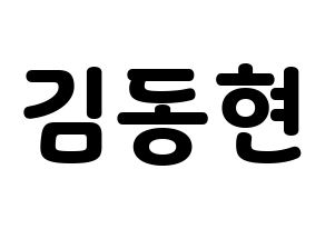 KPOP AB6IX(에이비식스、エイビーシックス) 동현 (ドンヒョン) 応援ボード・うちわ　韓国語/ハングル文字型紙 通常