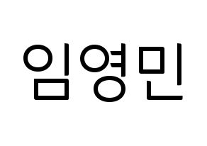 KPOP AB6IX(에이비식스、エイビーシックス) 영민 (ヨンミン) コンサート用　応援ボード・うちわ　韓国語/ハングル文字型紙 通常