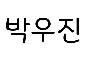 KPOP AB6IX(에이비식스、エイビーシックス) 우진 (パク・ウジン, ウジン) 無料サイン会用、イベント会用応援ボード型紙 通常