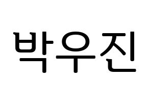 KPOP AB6IX(에이비식스、エイビーシックス) 우진 (ウジン) プリント用応援ボード型紙、うちわ型紙　韓国語/ハングル文字型紙 通常