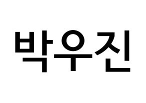 KPOP AB6IX(에이비식스、エイビーシックス) 우진 (パク・ウジン, ウジン) 無料サイン会用、イベント会用応援ボード型紙 通常