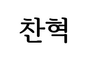 KPOP AKMU(악동뮤지션、アクドンミュージシャン) 이찬혁 (イ・チャンヒョク) プリント用応援ボード型紙、うちわ型紙　韓国語/ハングル文字型紙 通常
