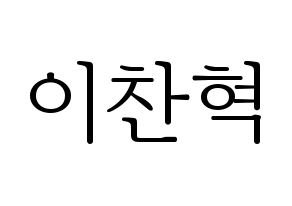 KPOP AKMU(악동뮤지션、アクドンミュージシャン) 이찬혁 (イ・チャンヒョク) 応援ボード・うちわ　韓国語/ハングル文字型紙 通常