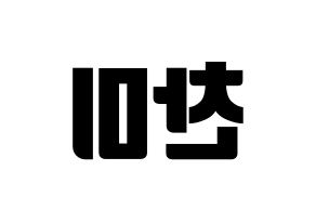 KPOP AOA(에이오에이、エイオーエイ) 찬미 (チャンミ) コンサート用　応援ボード・うちわ　韓国語/ハングル文字型紙 左右反転