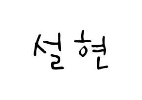 KPOP AOA(에이오에이、エイオーエイ) 설현 (キム・ソリョン, ソリョン) 無料サイン会用、イベント会用応援ボード型紙 通常