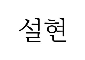 KPOP AOA(에이오에이、エイオーエイ) 설현 (ソリョン) 応援ボード・うちわ　韓国語/ハングル文字型紙 通常