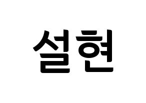 KPOP AOA(에이오에이、エイオーエイ) 설현 (ソリョン) k-pop アイドル名前 ファンサボード 型紙 通常