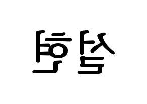 KPOP AOA(에이오에이、エイオーエイ) 설현 (ソリョン) プリント用応援ボード型紙、うちわ型紙　韓国語/ハングル文字型紙 左右反転