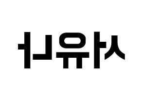 KPOP AOA(에이오에이、エイオーエイ) 유나 (ユナ) k-pop アイドル名前 ファンサボード 型紙 左右反転