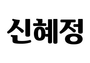 KPOP AOA(에이오에이、エイオーエイ) 혜정 (ヘジョン) コンサート用　応援ボード・うちわ　韓国語/ハングル文字型紙 通常