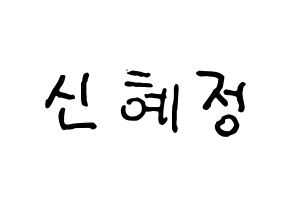 KPOP AOA(에이오에이、エイオーエイ) 혜정 (ヘジョン) k-pop アイドル名前 ファンサボード 型紙 通常