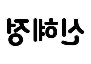 KPOP AOA(에이오에이、エイオーエイ) 혜정 (ヘジョン) 応援ボード・うちわ　韓国語/ハングル文字型紙 左右反転