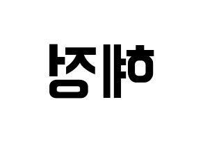 KPOP AOA(에이오에이、エイオーエイ) 혜정 (ヘジョン) k-pop アイドル名前 ファンサボード 型紙 左右反転