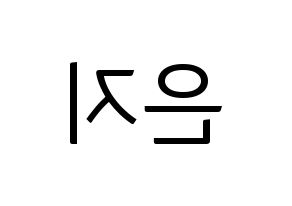 KPOP Apink(에이핑크、エーピンク) 정은지 (チョン・ウンジ) コンサート用　応援ボード・うちわ　韓国語/ハングル文字型紙 左右反転
