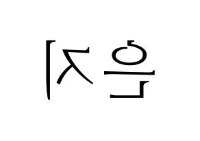 KPOP Apink(에이핑크、エーピンク) 정은지 (チョン・ウンジ) 応援ボード・うちわ　韓国語/ハングル文字型紙 左右反転