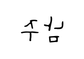 KPOP Apink(에이핑크、エーピンク) 김남주 (キム・ナムジュ) 応援ボード ハングル 型紙  左右反転