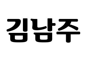 KPOP Apink(에이핑크、エーピンク) 김남주 (キム・ナムジュ) コンサート用　応援ボード・うちわ　韓国語/ハングル文字型紙 通常