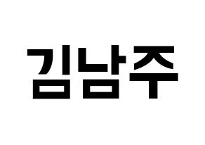 KPOP Apink(에이핑크、エーピンク) 김남주 (キム・ナムジュ) k-pop アイドル名前 ファンサボード 型紙 通常