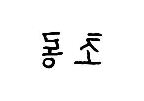 KPOP Apink(에이핑크、エーピンク) 박초롱 (パク・チョロン) k-pop アイドル名前 ファンサボード 型紙 左右反転