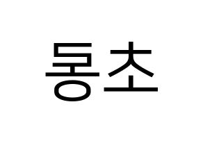 KPOP Apink(에이핑크、エーピンク) 박초롱 (パク・チョロン) プリント用応援ボード型紙、うちわ型紙　韓国語/ハングル文字型紙 左右反転