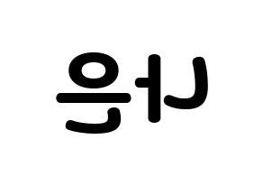 KPOP Apink(에이핑크、エーピンク) 손나은 (ソン・ナウン) 応援ボード・うちわ　韓国語/ハングル文字型紙 左右反転