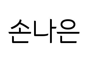 KPOP Apink(에이핑크、エーピンク) 손나은 (ソン・ナウン) コンサート用　応援ボード・うちわ　韓国語/ハングル文字型紙 通常