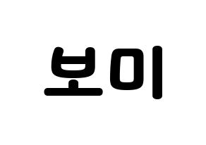 KPOP Apink(에이핑크、エーピンク) 윤보미 (ユン・ボミ) 応援ボード・うちわ　韓国語/ハングル文字型紙 通常