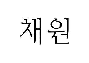 KPOP APRIL(에이프릴、エイプリル) 김채원 (チェウォン) 応援ボード・うちわ　韓国語/ハングル文字型紙 通常