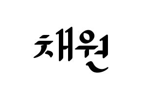 KPOP APRIL(에이프릴、エイプリル) 김채원 (チェウォン) 応援ボード ハングル 型紙  通常